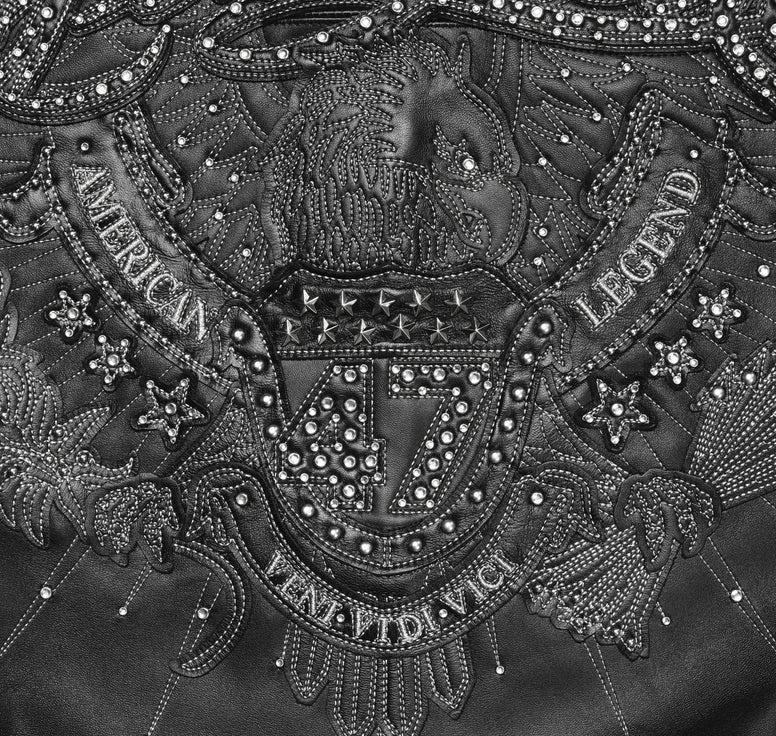 47th Anniversary Pelle Pelle MB Black Studded Leather Jacket