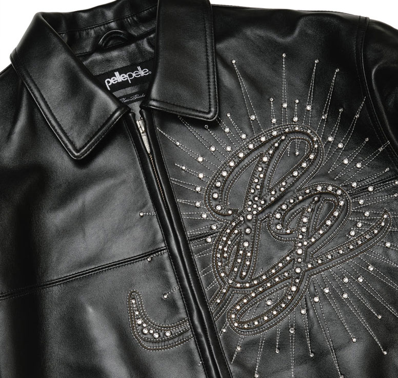 47th Anniversary Pelle Pelle MB Black Studded Leather Jacket