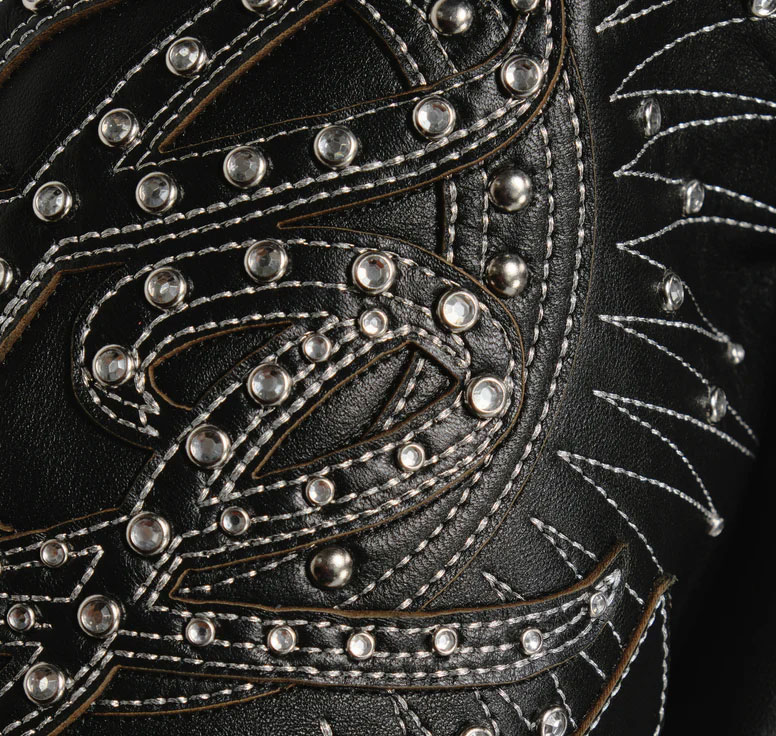 47th Anniversary Pelle Pelle MB Black Studded Top Quality Leather Jacket