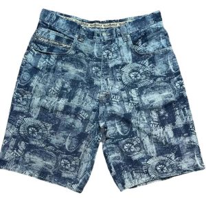 90s Pelle Pelle Baggy Fit Blue Shorts