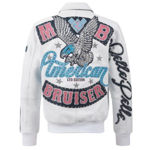 American Bruiser 1978 Pelle Pelle White Plush Jacket