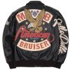 American Bruiser MB Pelle Pelle Black Plush Leather Jacket