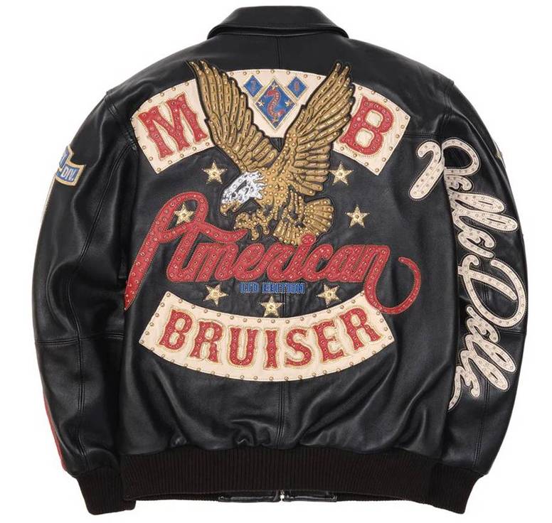 American Bruiser MB Pelle Pelle Black Plush Leather Jacket