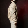 Authentic Men Pelle Pelle America Quilted Ivory Jacket