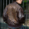 Authentic Pelle Pelle Crest Dark Brown Leather Jacket