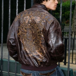 Authentic Pelle Pelle Crest Dark Brown Leather Jacket