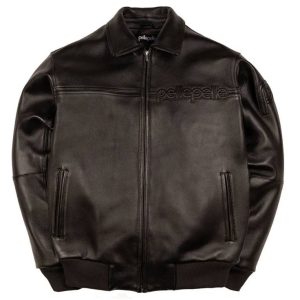 Black Corded Pelle Pelle Jacket