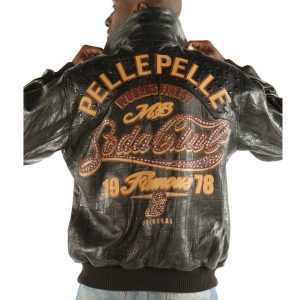 Black Pelle Pelle 1978 World Finest MB Soda Club Leather Jacket