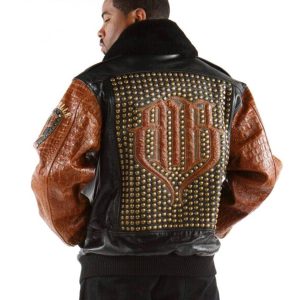 Black Pelle Pelle MB Fur Collar Bomber Jacket