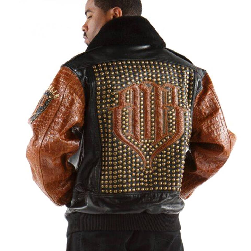 Black Pelle Pelle MB Fur Collar Bomber Jacket