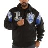 Black Pelle Pelle Men Empire with Victory Come Glory Wool Jacket