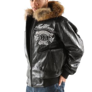 Black Pelle Pelle Men Forty Years MB Fur Hood Jacket