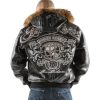 Black Pelle Pelle Men Forty Years MB Fur Hood Leather Jacket