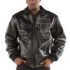 Black Pelle Pelle Men MB Emblem Jacket