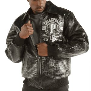 Black Pelle Pelle Men World Famous 1978 Jacket