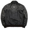 Black Pelle Pelle Shoulder Crest Genuine Leather Jacket