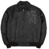 Black Pelle Pelle Shoulder Crest Leather Jacket