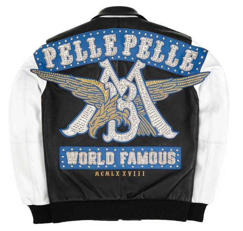 Black Pelle Pelle World Famous Legend Studded Leather Jacket