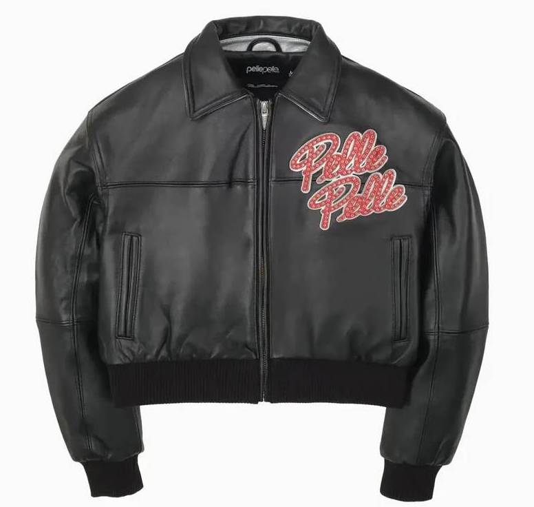 Black Pelle Pelle World Famous Soda Club Crop Jacket
