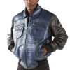 Blue Pelle Pelle Leather Jacket