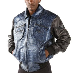 Blue Pelle Pelle Leather Jacket
