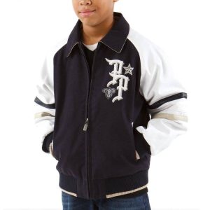 Boys Pelle Pelle Black Label MB Navy Blue Jacket