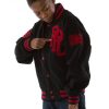 Boys Pelle Pelle Chenille Patch 1978 Black Varsity Jacket