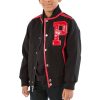 Boys Pelle Pelle Gator P Black Varsity Jacket