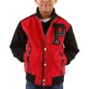 Boys Pelle Pelle Gator P Red Varsity Jacket