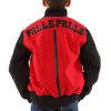 Boys Pelle Pelle Gator P Red Varsity Wool Jacket