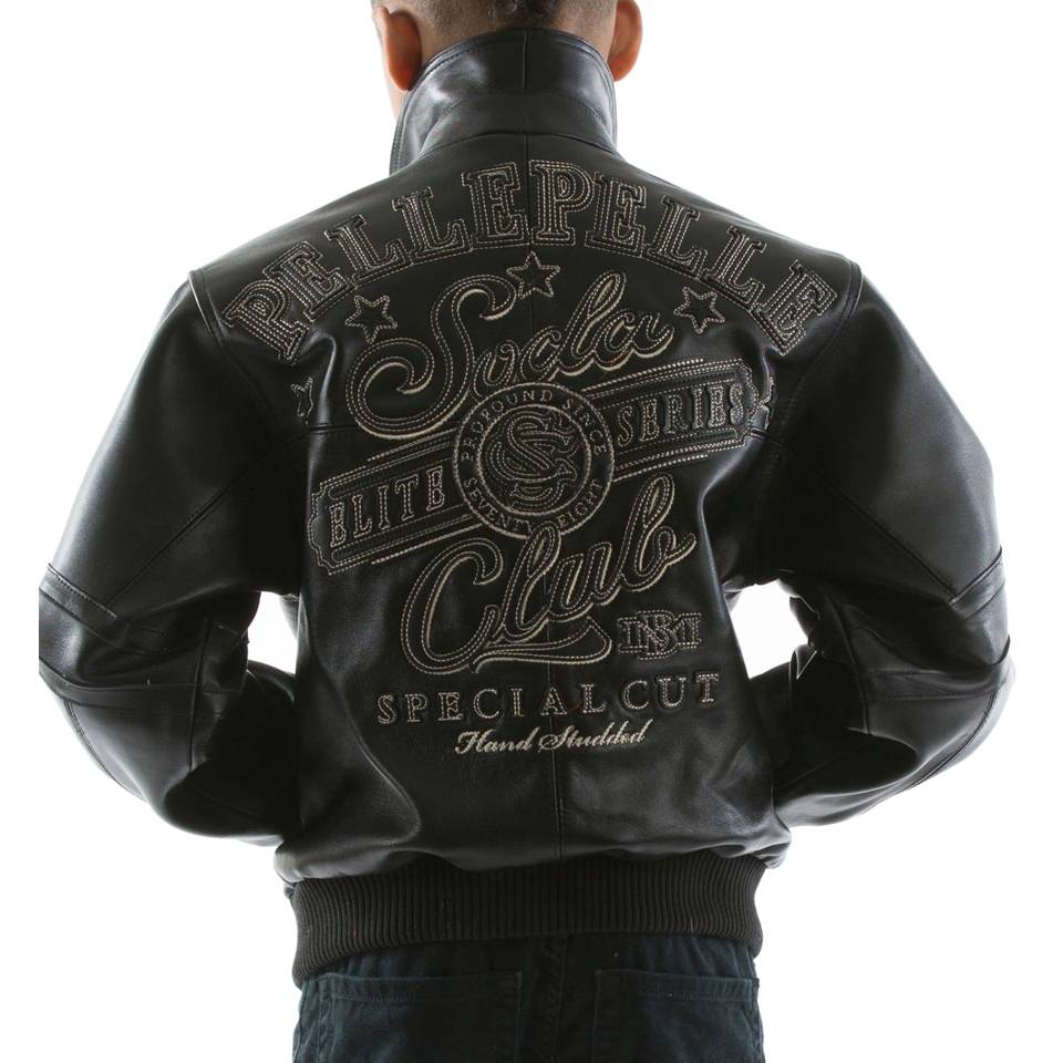 Boys Pelle Pelle Soda Club Elite Series Black Jacket