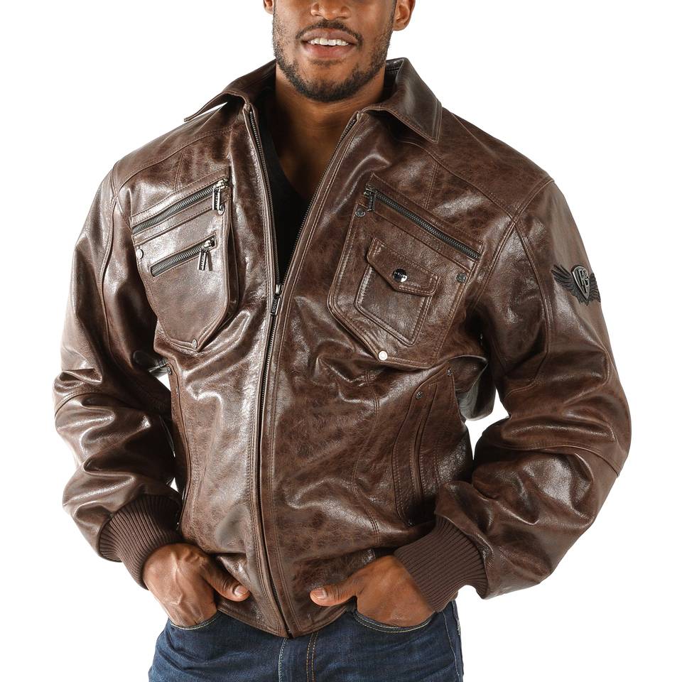 Brown Pelle Pelle Leather Jacket