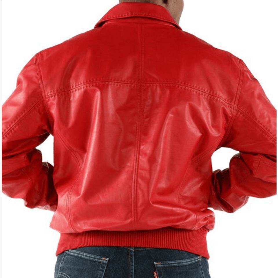 Butter Soft Pelle Pelle Red Leather Jacket