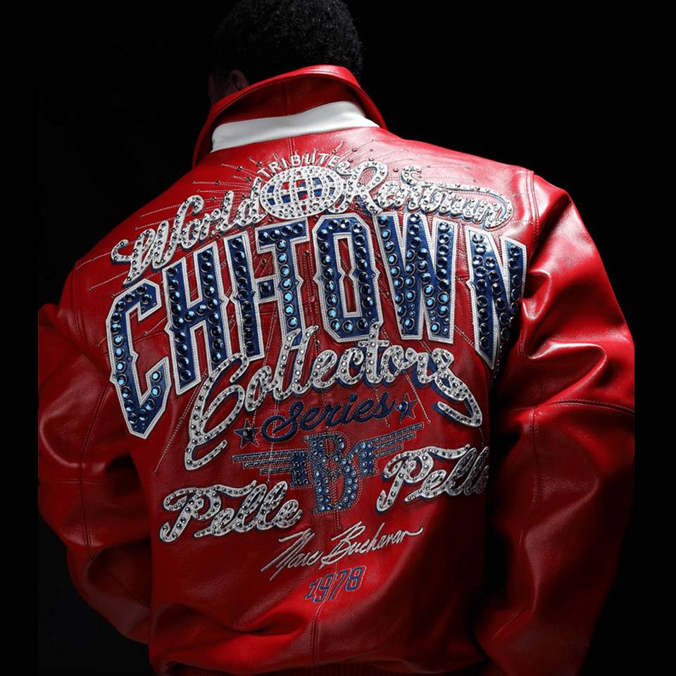 Chi Town Pelle Pelle MB 1978 Red Leather Jacket Pelle Pelle Store