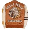 Chief Keef Pelle Pelle Renegades Brown and Cream Leather Jacket