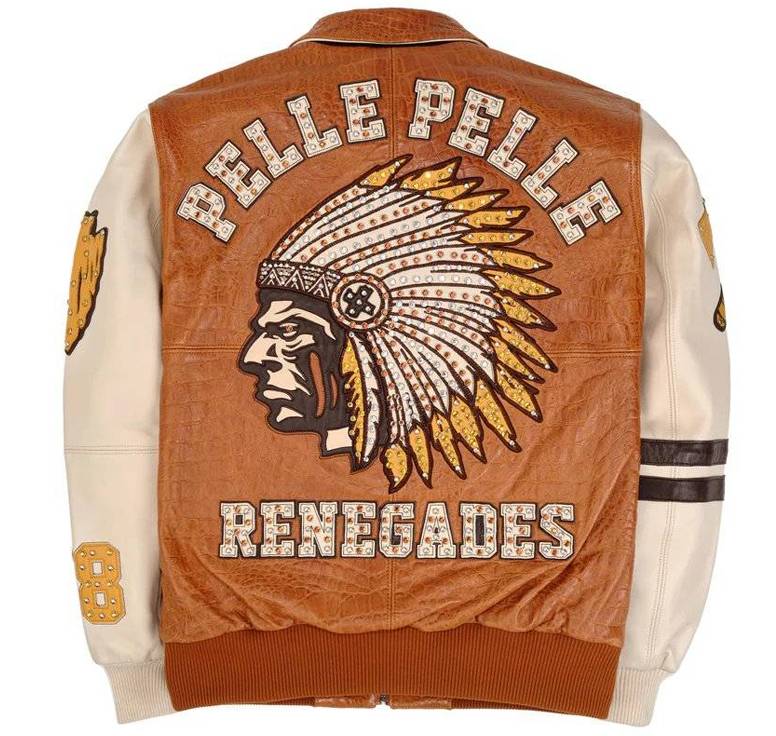 Chief Keef Pelle Pelle Renegades Brown and Cream Leather Jacket
