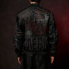 Classic Iconic Pelle Pelle America Quilted Black Plsuh Leather Jacket