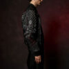 Classic Iconic Pelle Pelle America Quilted Black Plush Leather Jacket