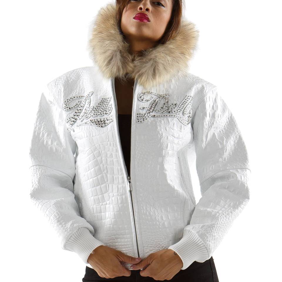 Classic Ladies Pelle Pelle White Fur Hood Jacket