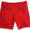 Classic Men Pelle Pelle Red Cotton Cargo Jorts