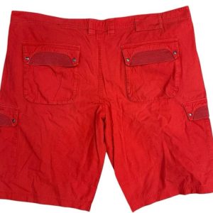 Classic Men Pelle Pelle Red Cotton Cargo Jorts