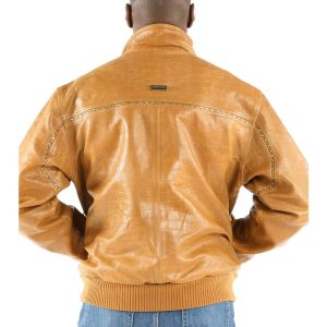 Classic Men Pelle Pelle Yellow Leather Jacket