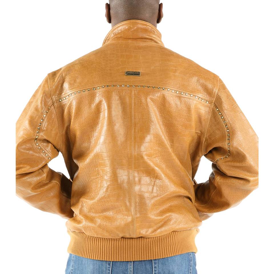 Classic Men Pelle Pelle Yellow Leather Jacket
