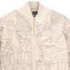 Classic Pelle Pelle America Quilted Ivory Leather Jacket