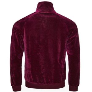 Classic Pelle Pelle Burgundy Warm Up Velvet Tracksuit
