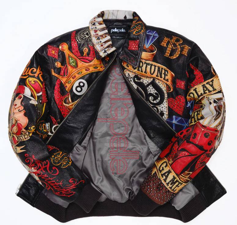 Classic Pelle Pelle High Rollers Black Genuine Leather Jacket