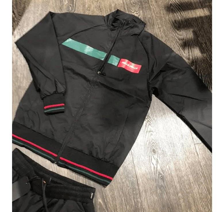 Classic Pelle Pelle Husk Black Cotton- Poly Tracksuit