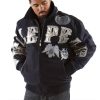 Classic Pelle Pelle MB Decorated Patches Navy Blue Jacket