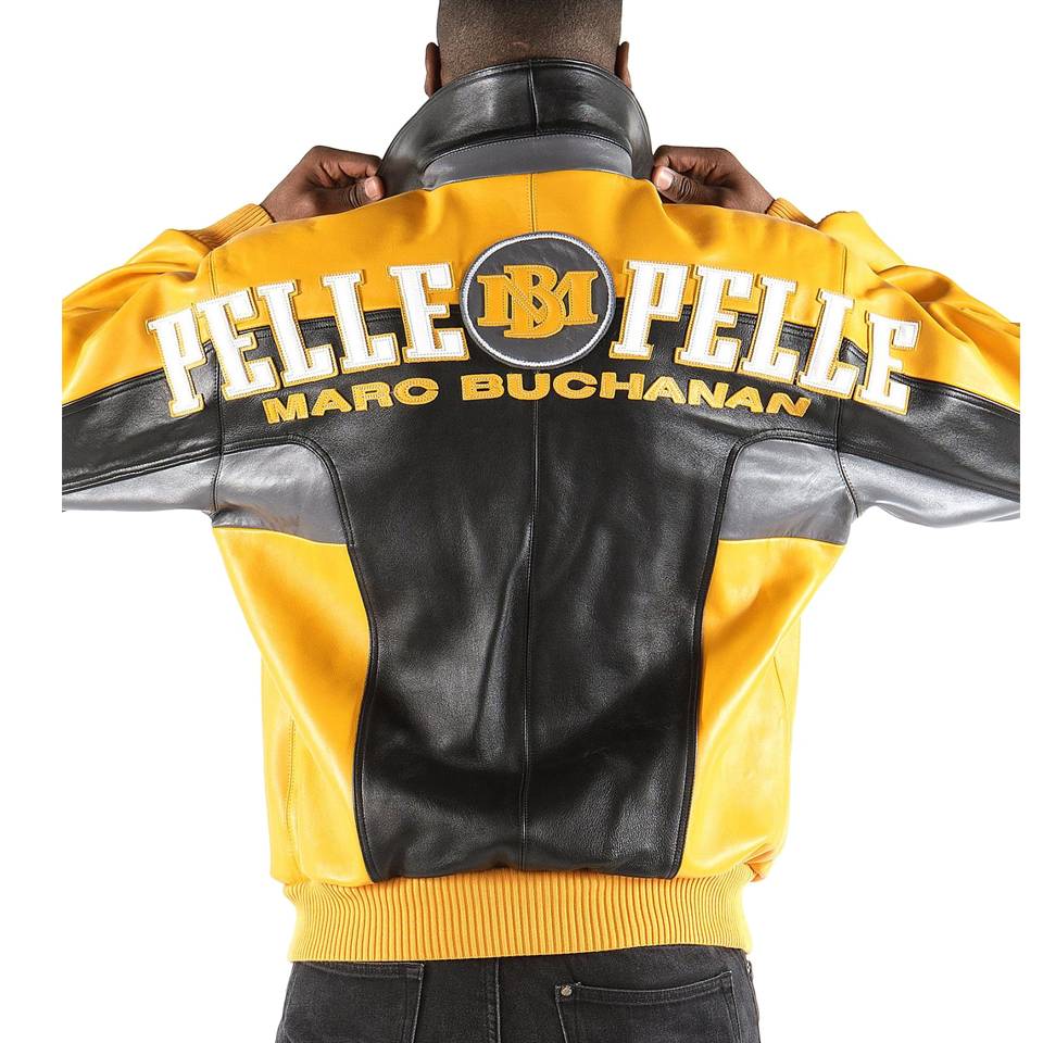 Classic Pelle Pelle Marc Buchanan Yellow Genuine Leather Jacket