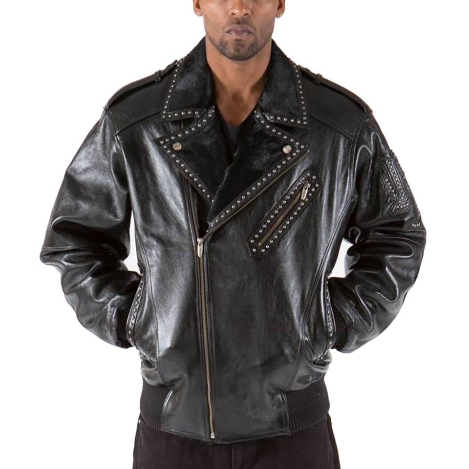 Classic Pelle Pelle Men Black Biker Jacket